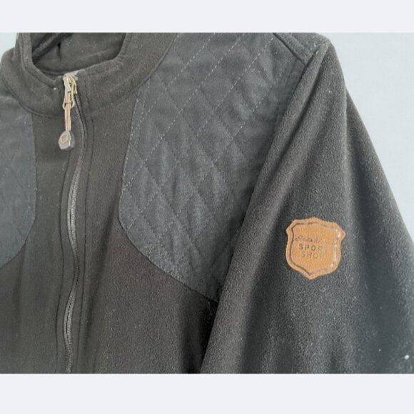 Eddie Bauer Women’s Black Fleece Jacket Medium – Quilted Details - Picture 6 of 11